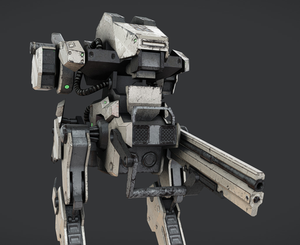 Mech 12 - Read Description Low-poly 3D model_9