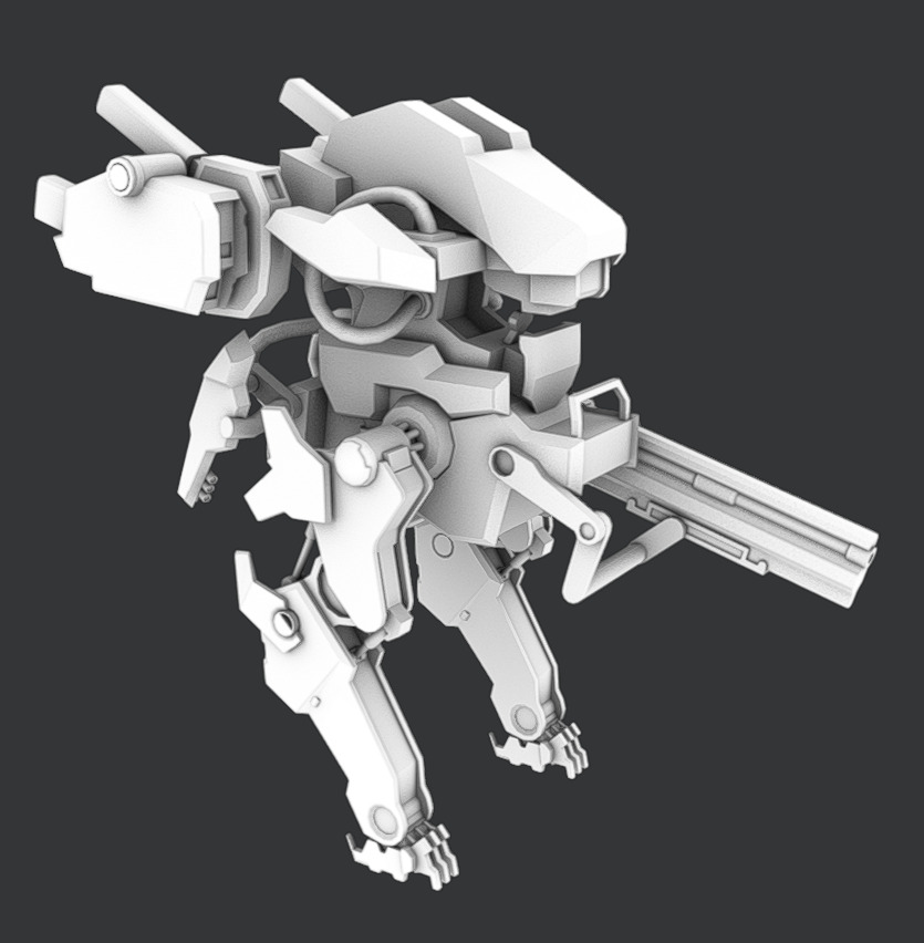 Mech 12 - Read Description Low-poly 3D model_13