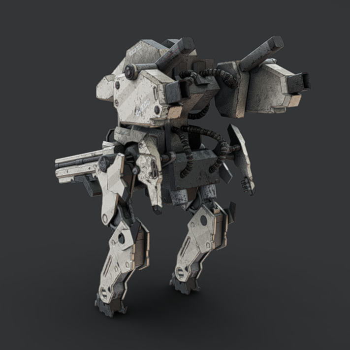 Mech 12 - Read Description Low-poly 3D model_3