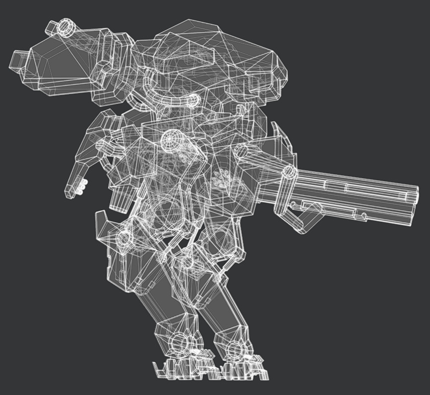 Mech 12 - Read Description Low-poly 3D model_14