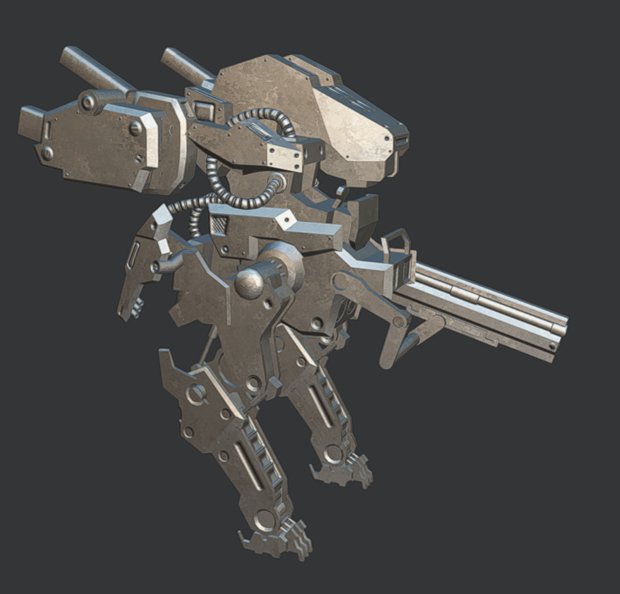 Mech 12 - Read Description Low-poly 3D model_10