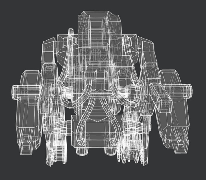Mech 12 - Read Description Low-poly 3D model_15
