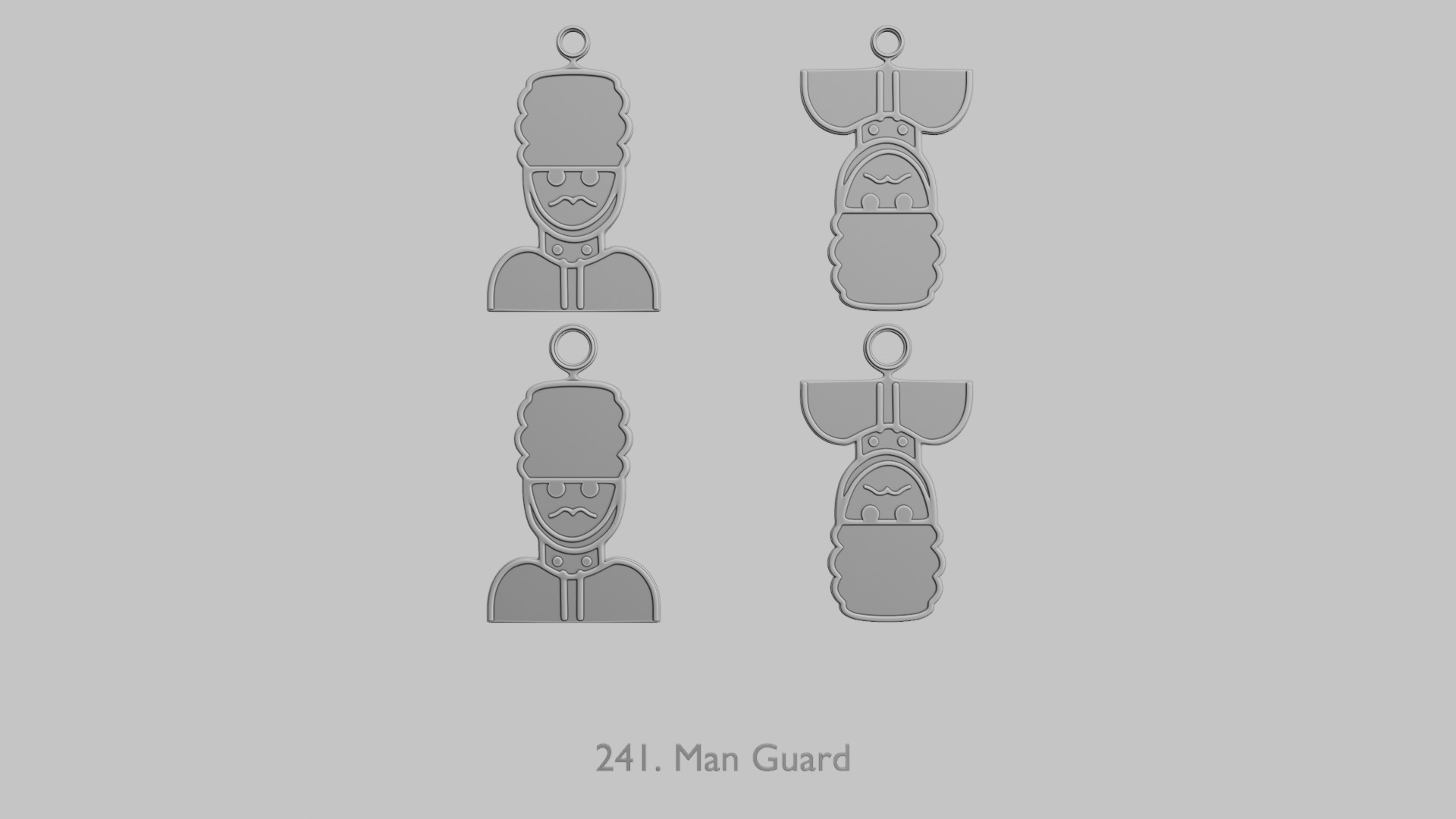 Character Icon Pendants Law Security and Emergency 3D print model_9