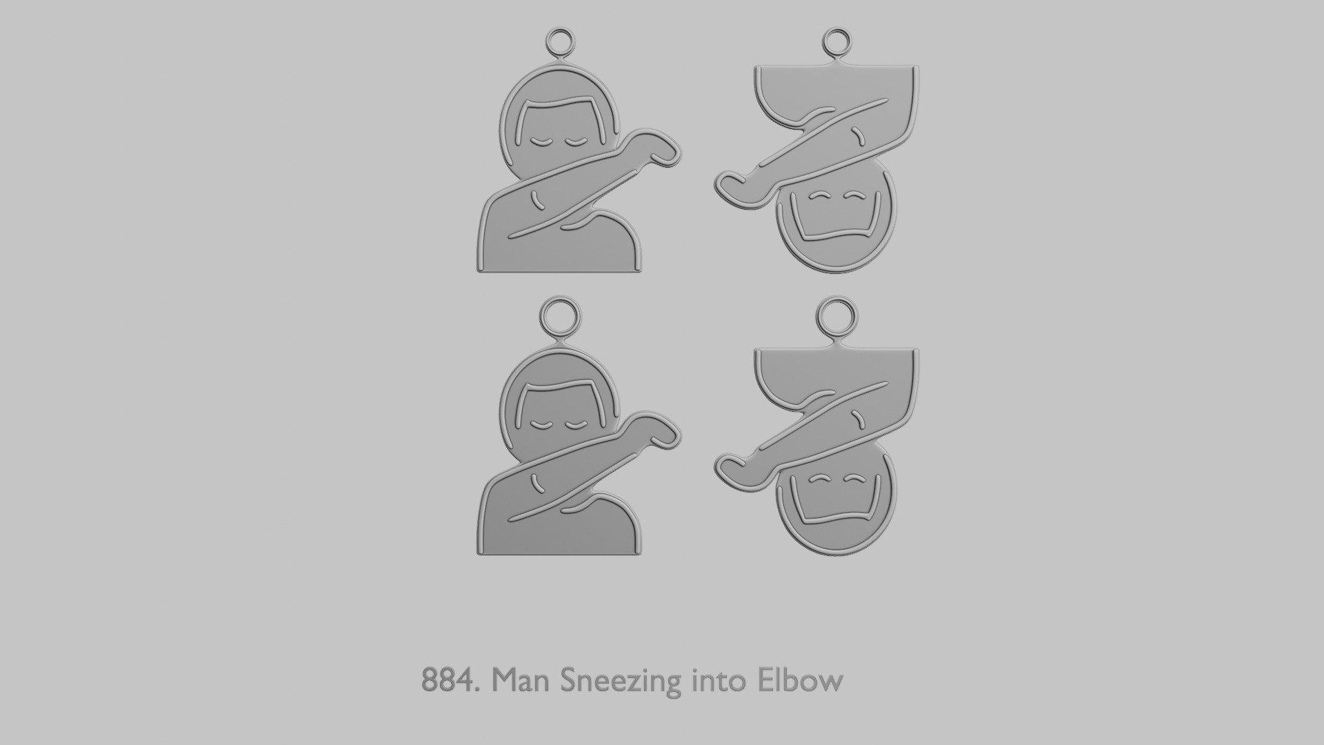 Character Icon Pendants Law Security and Emergency 3D print model_16