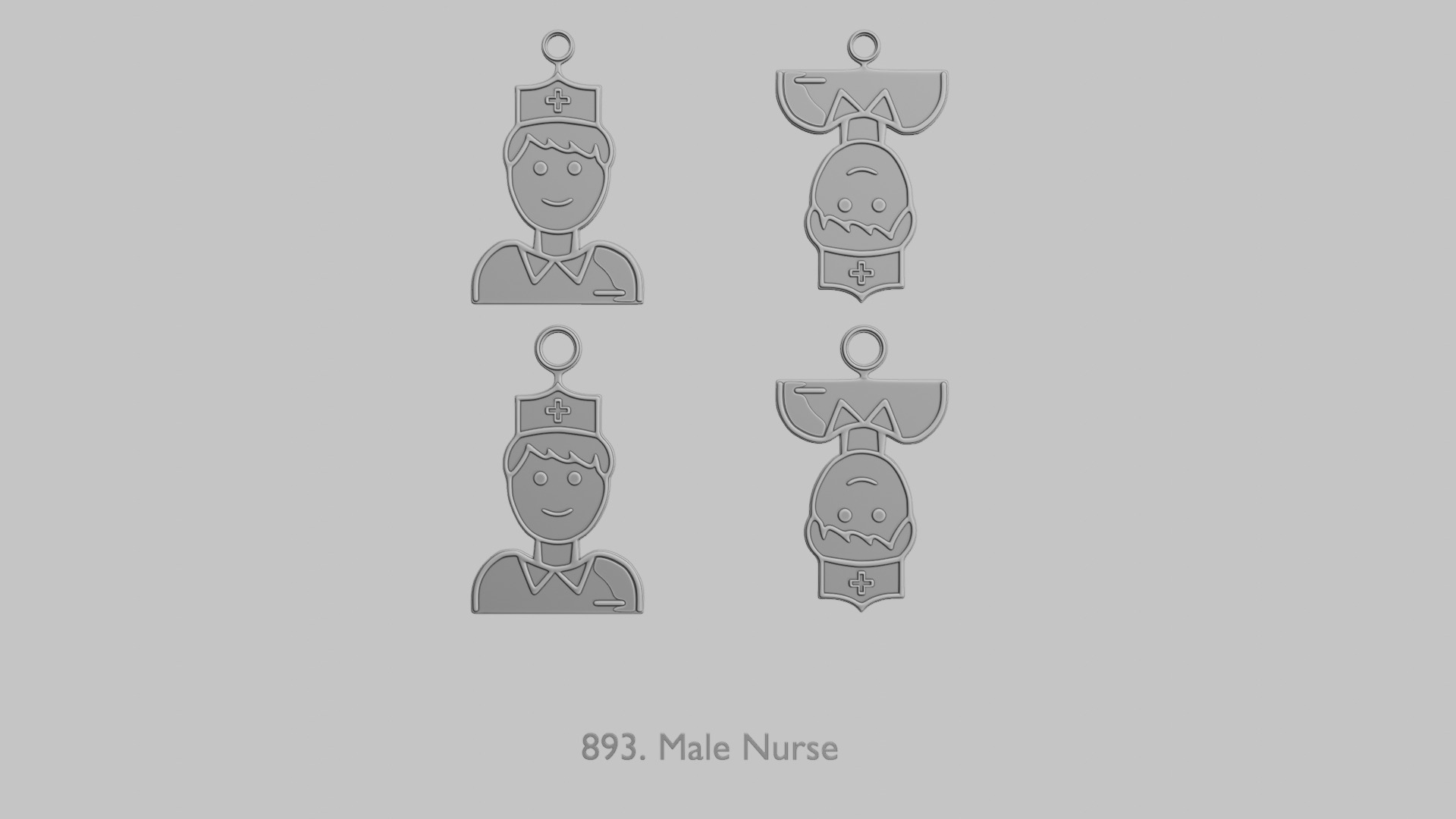 Character Icon Pendants Law Security and Emergency 3D print model_20