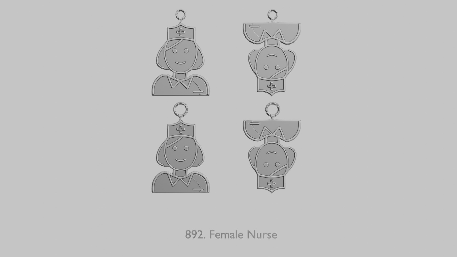 Character Icon Pendants Law Security and Emergency 3D print model_19