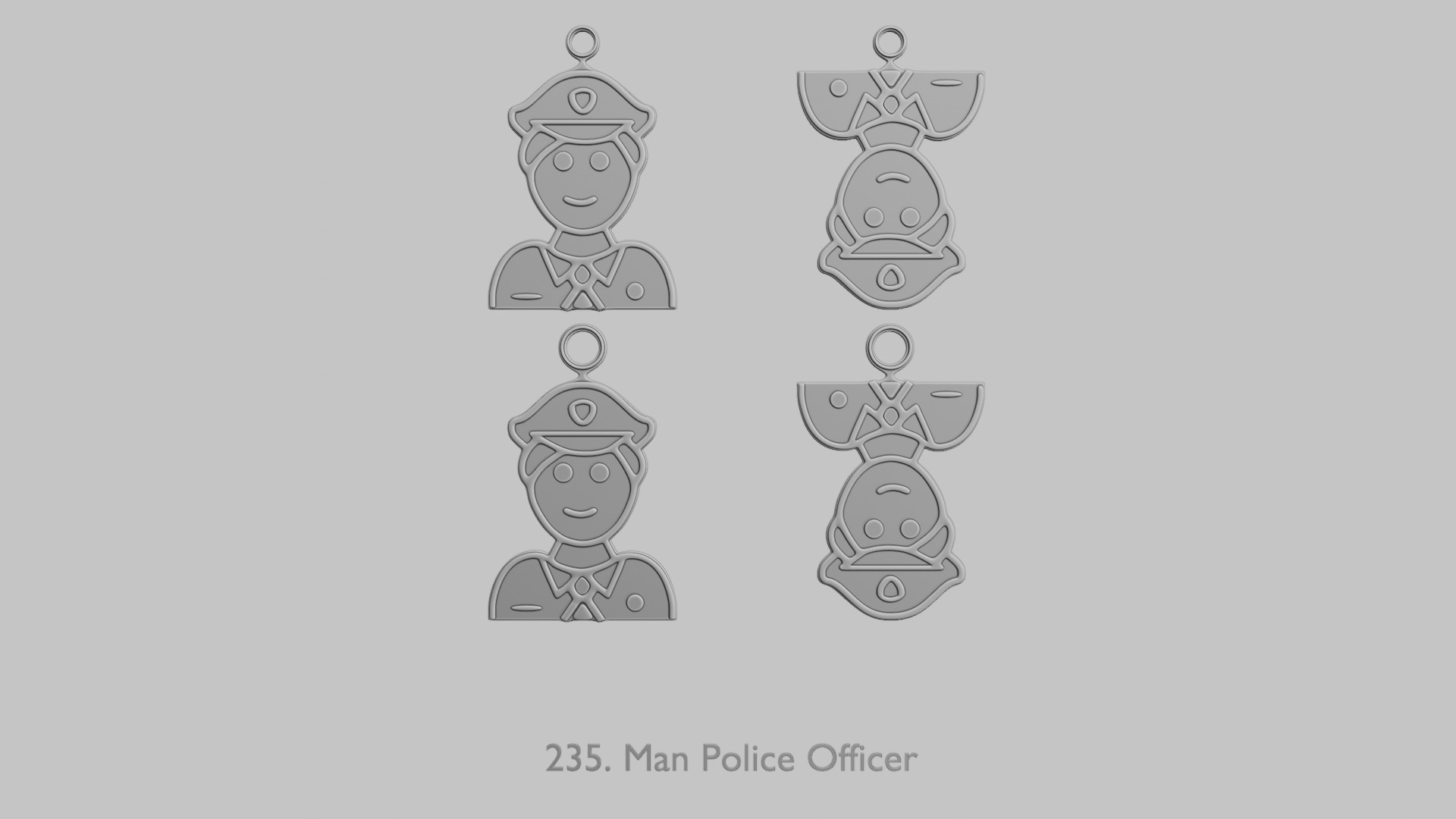 Character Icon Pendants Law Security and Emergency 3D print model_3