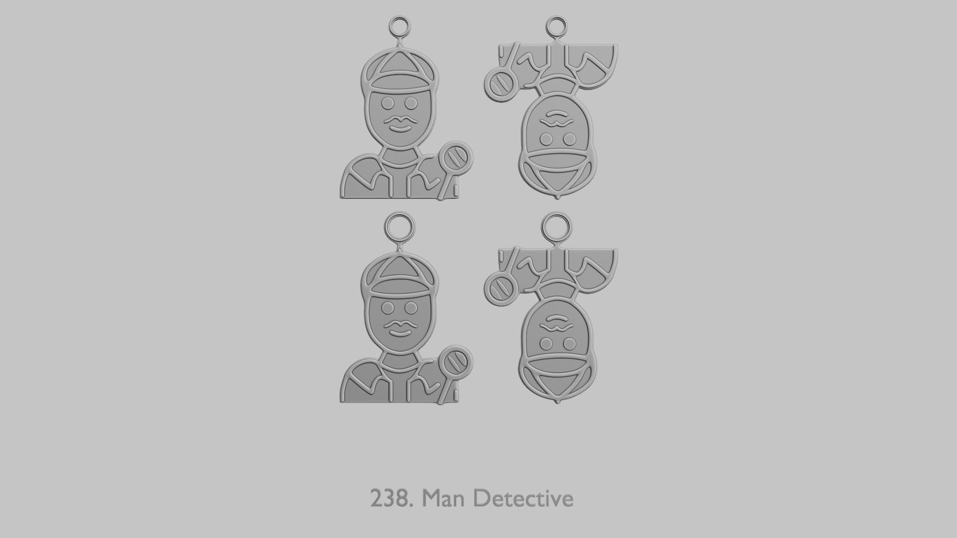 Character Icon Pendants Law Security and Emergency 3D print model_6
