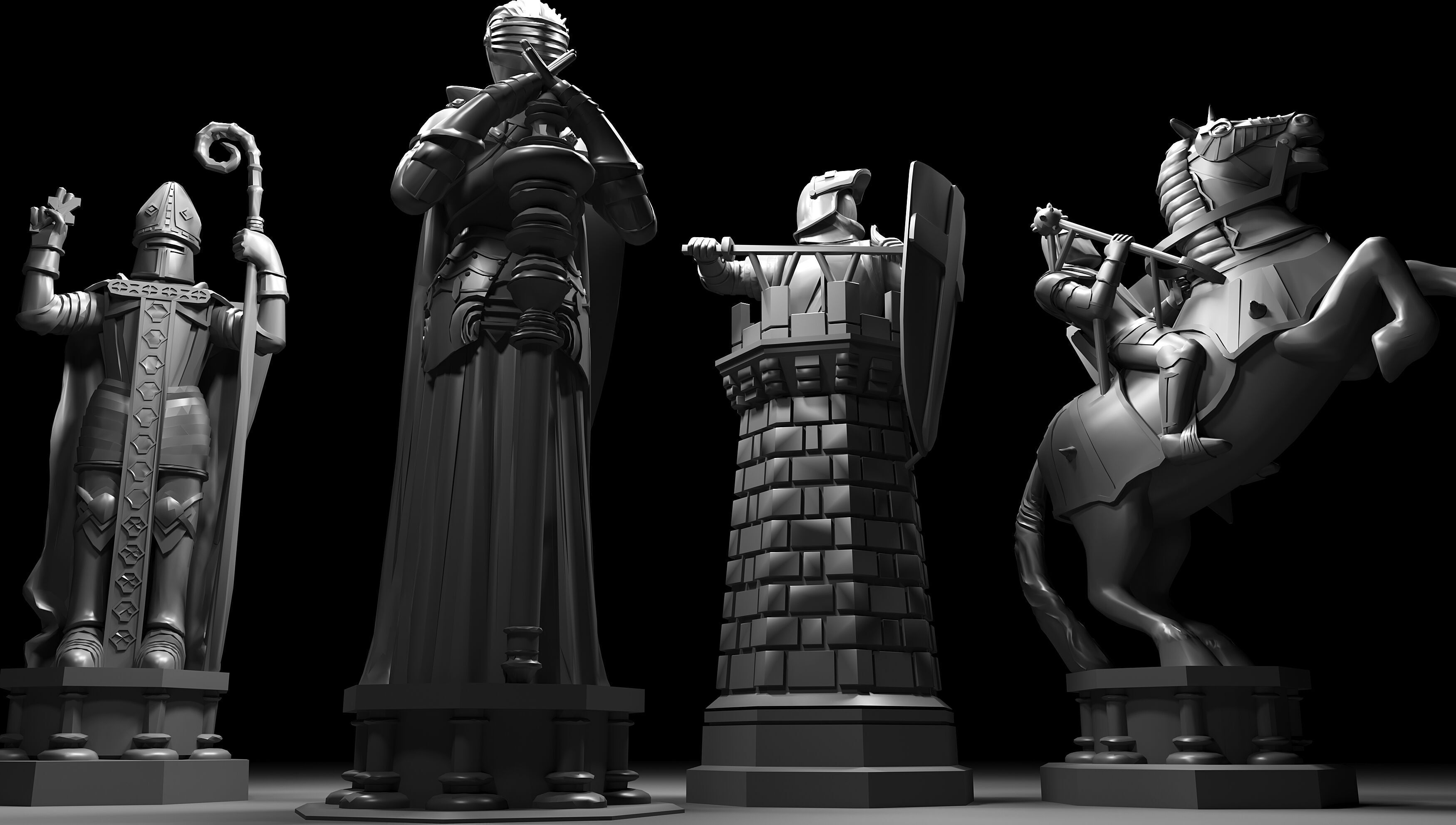Harry Potter chess 3D print model_1