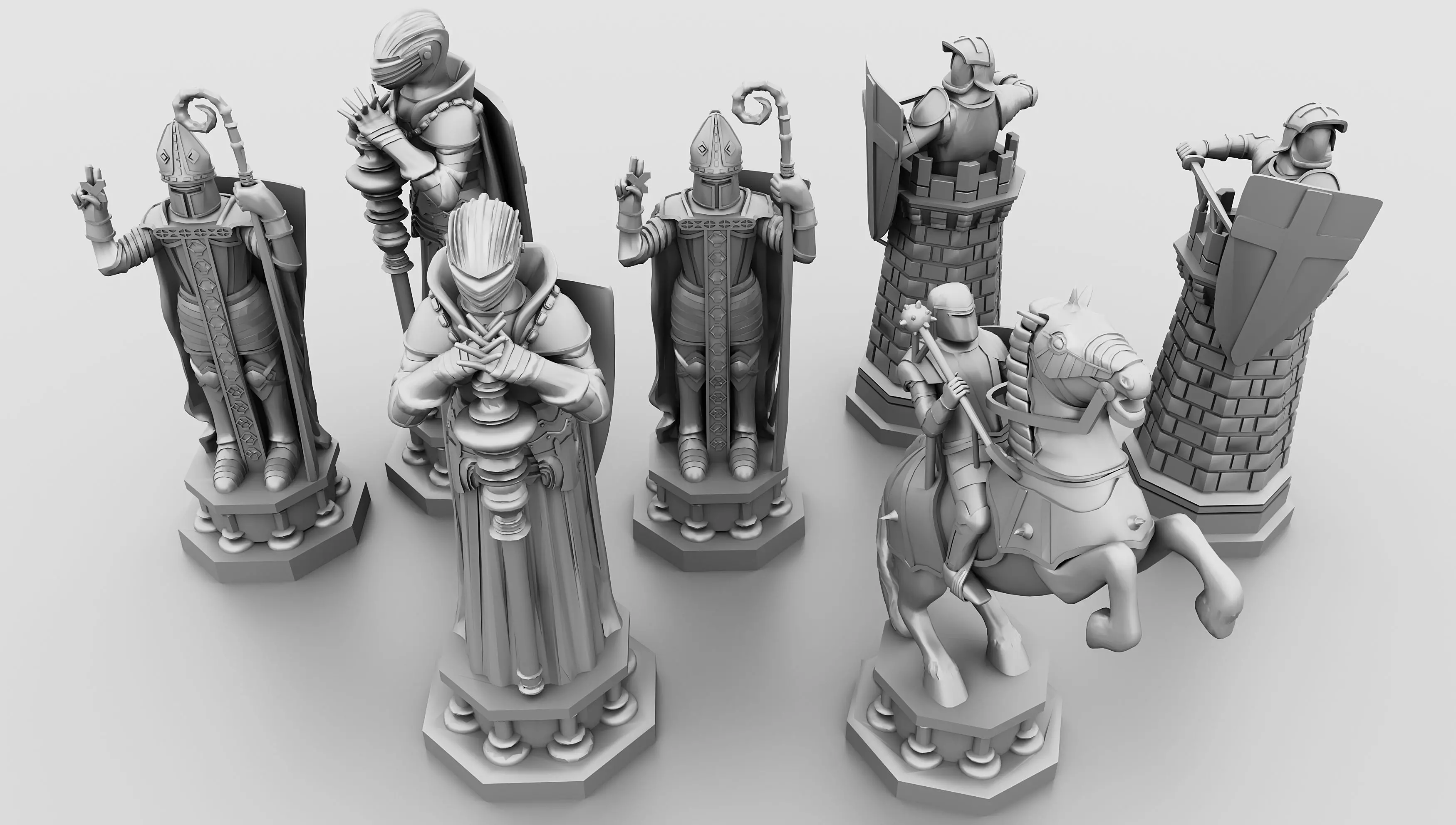 Harry Potter chess 3D print model_0