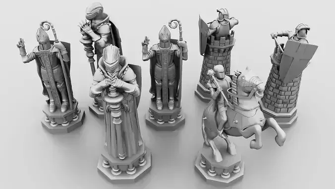 Harry Potter chess 3D print model