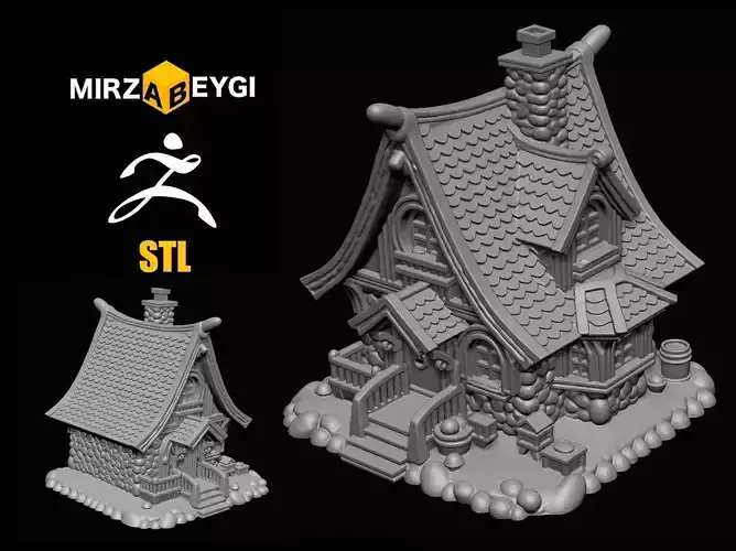 Stylized Fantasy Cottage 3D Model Game Ready