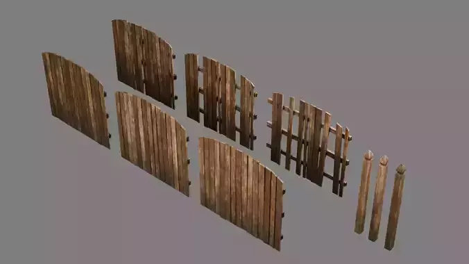 Wooden Fence 4K and 2K