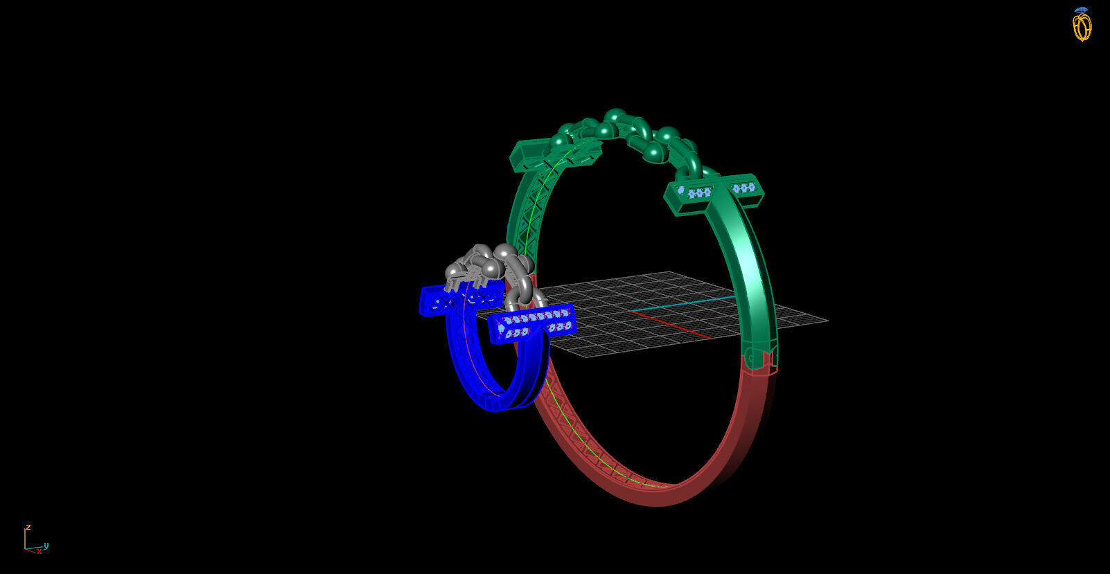 tiffany bileklik 3D print model_9