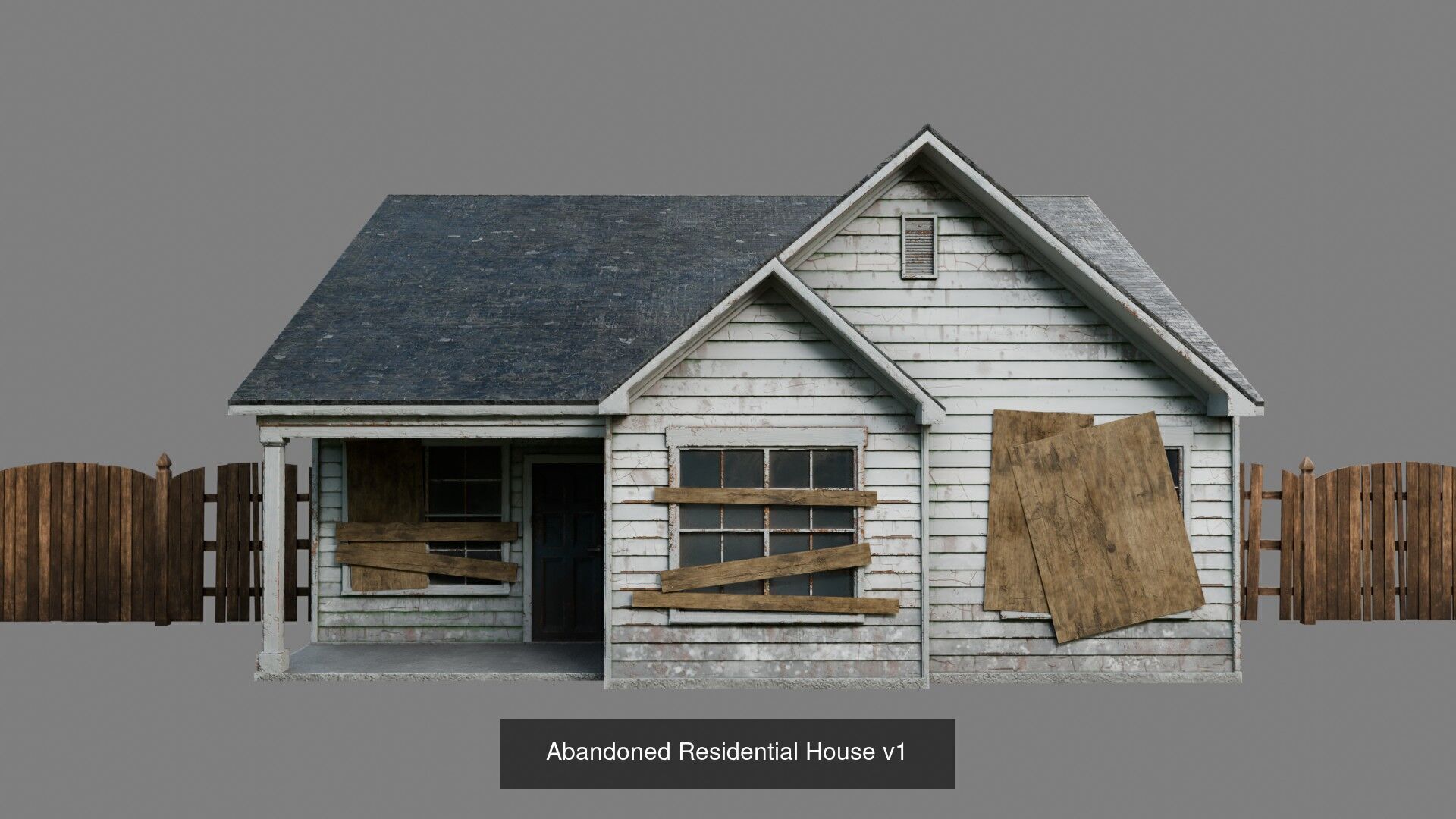 Abandoned Houses 3D Model Collection_1