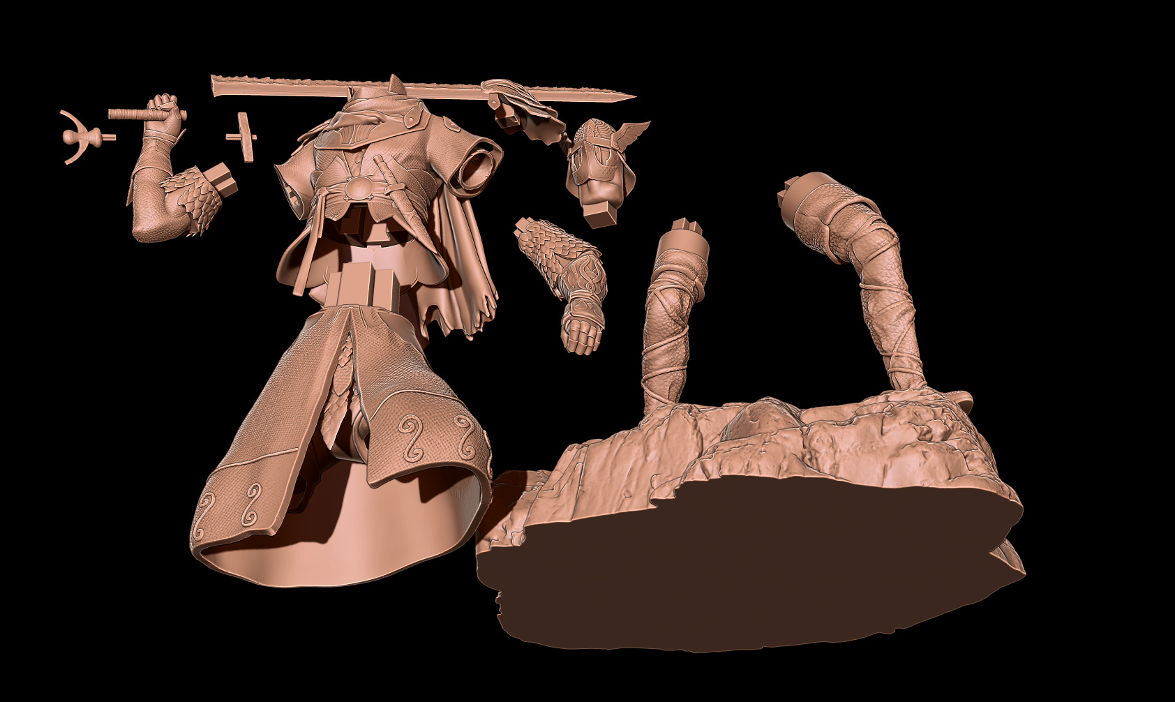 WYLDER COLLECTOR FIGURE - ELDEN RING NIGHTREIGN FAN ART - PRINT 3D print model_7