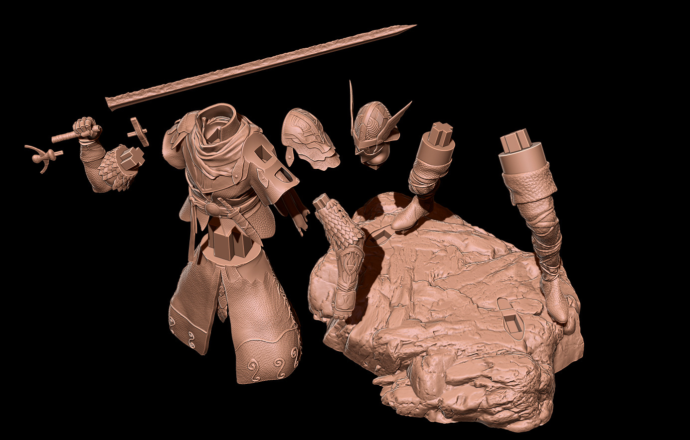 WYLDER COLLECTOR FIGURE - ELDEN RING NIGHTREIGN FAN ART - PRINT 3D print model_6