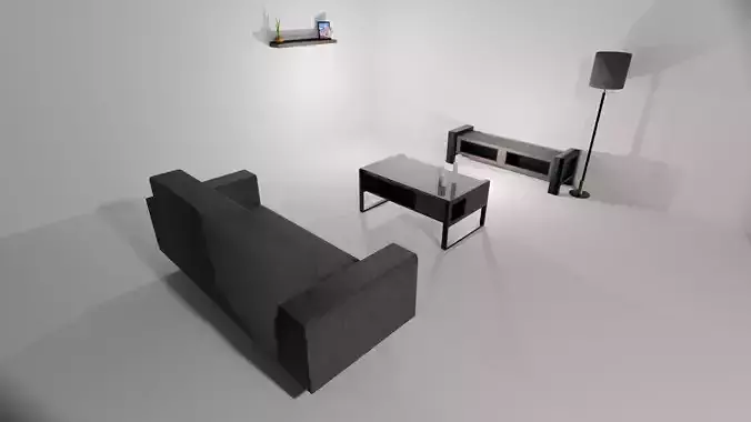 Living Room Furniture and Decor Pack - Modern and Realistic 3D print model