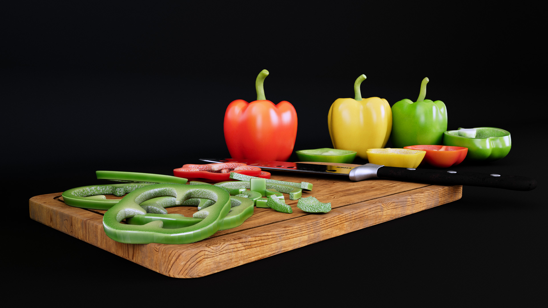 Bell Papper Low-poly 3D model_1