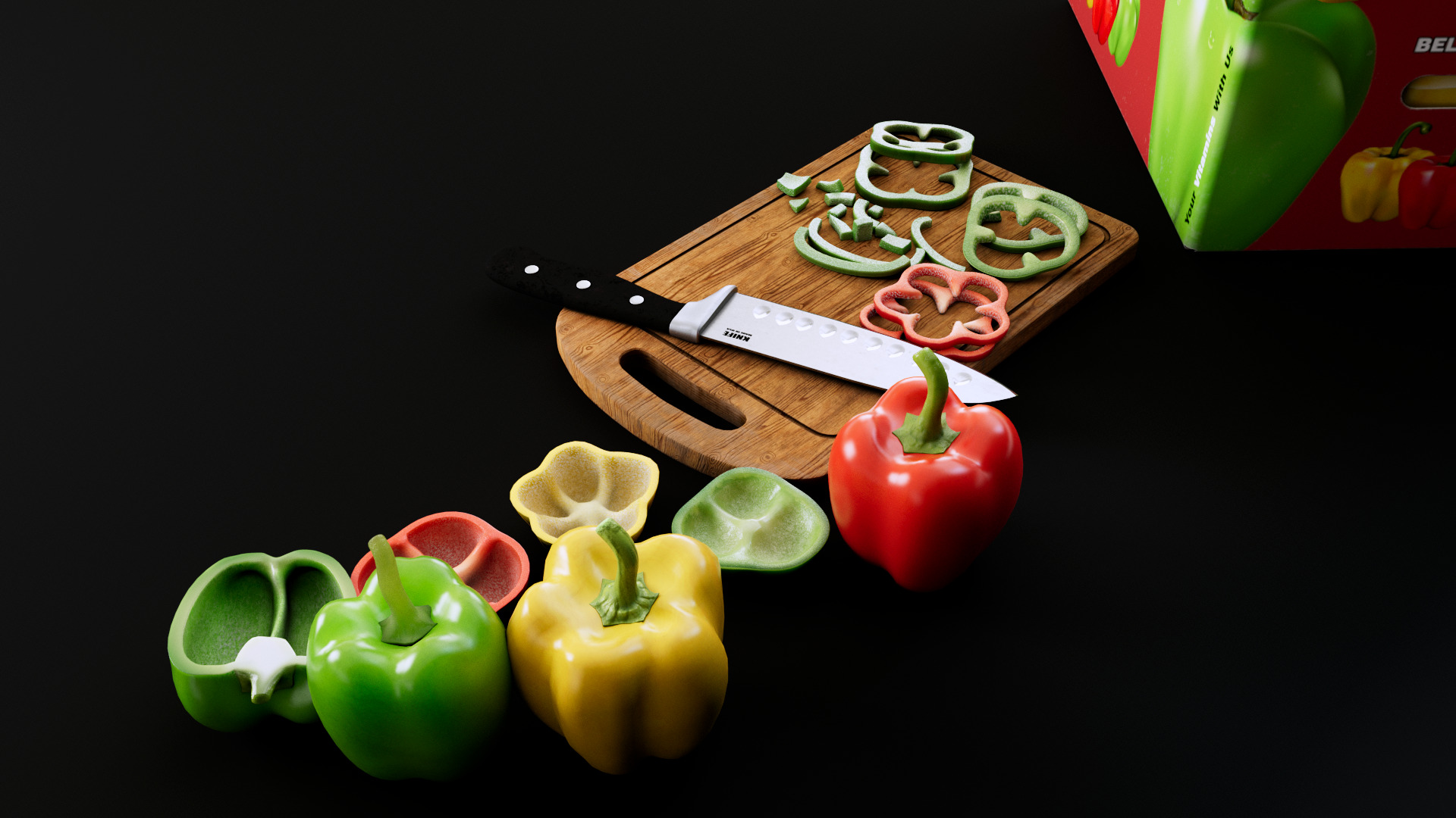 Bell Papper Low-poly 3D model_5