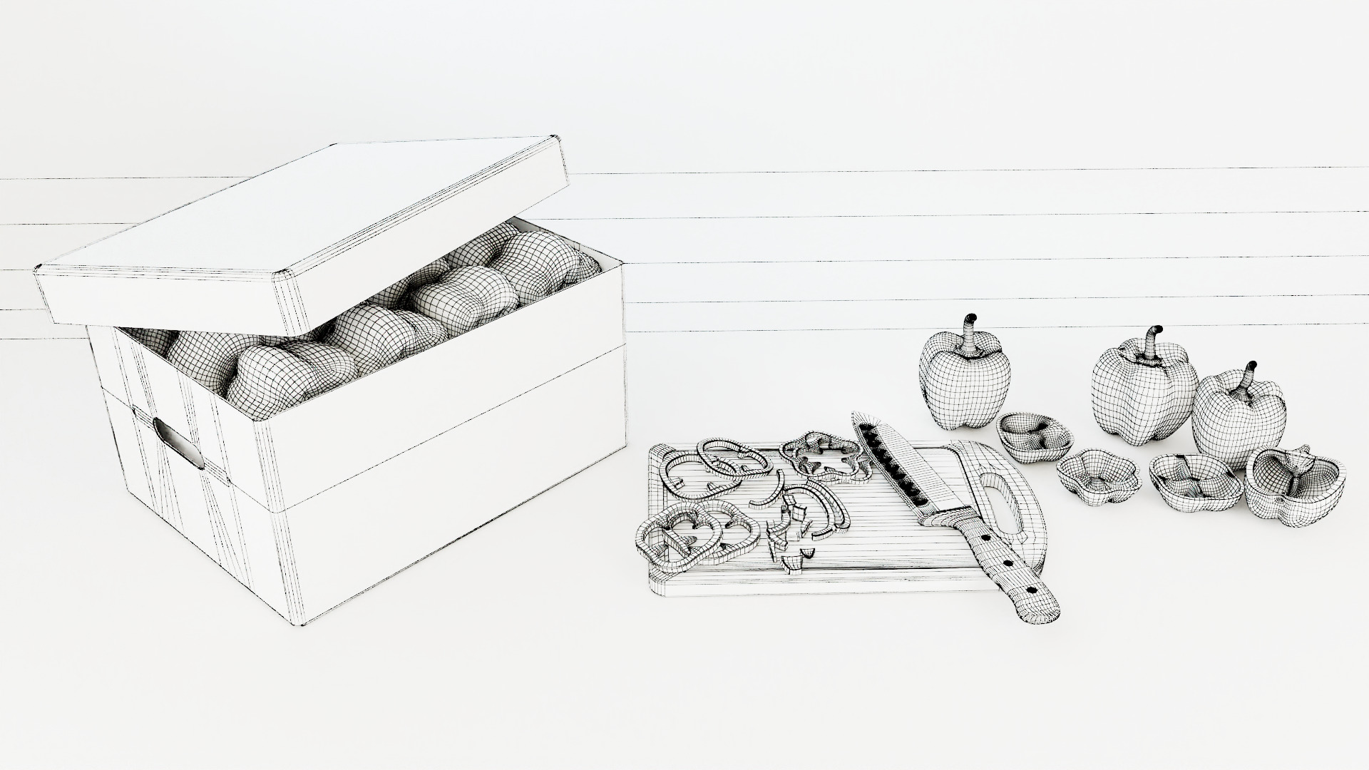 Bell Papper Low-poly 3D model_8