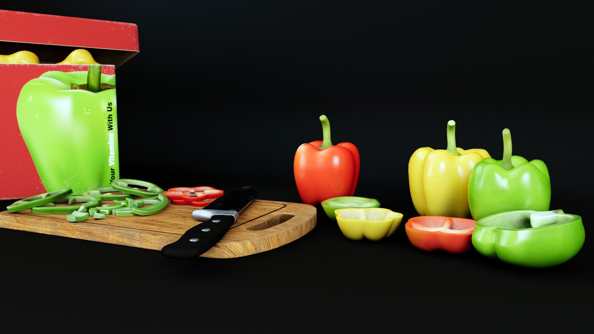 Bell Papper Low-poly 3D model_2