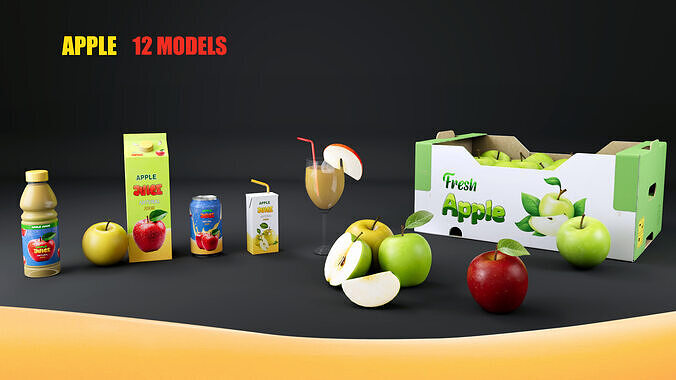 Apple Low-poly 3D model