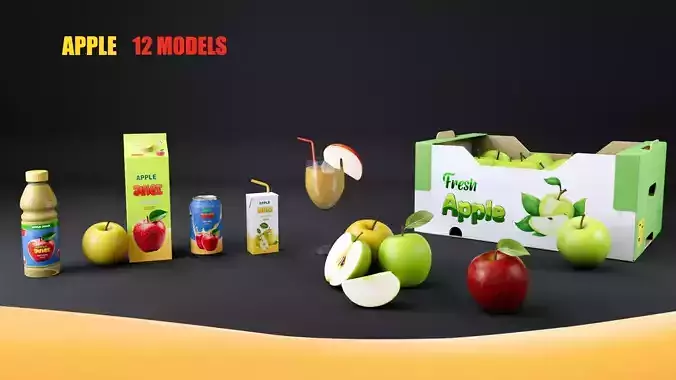 Apple Low-poly 3D model
