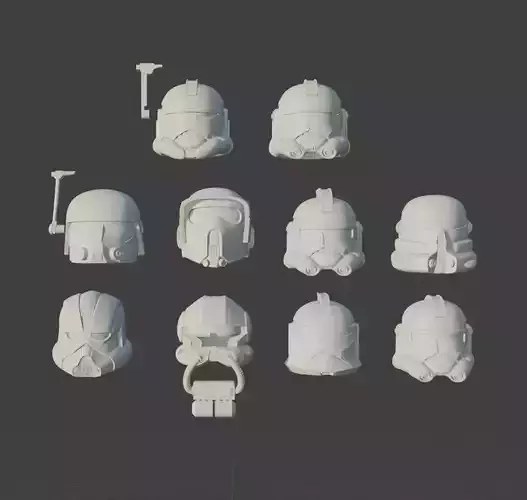 Clone Helmet Bundle Brick Armor 3D Bundle