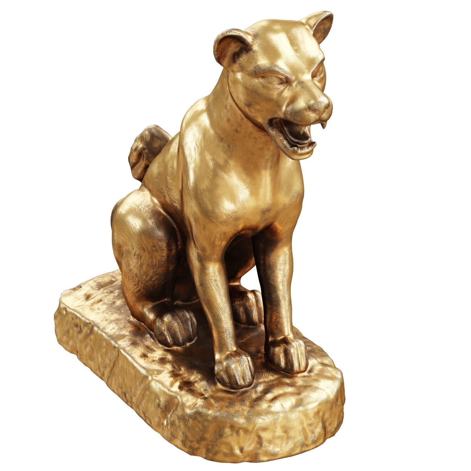 Lioness figurine 3D model_2