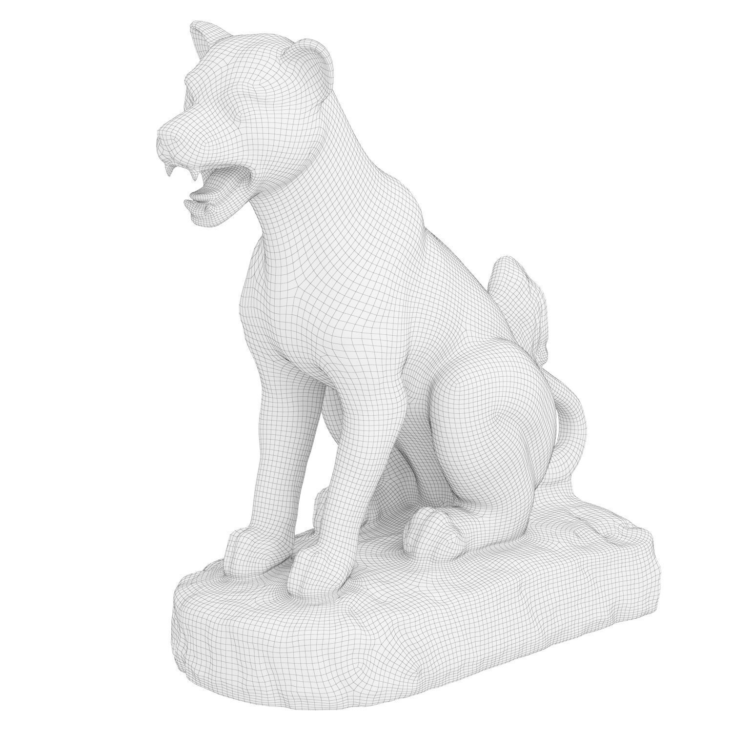 Lioness figurine 3D model_6