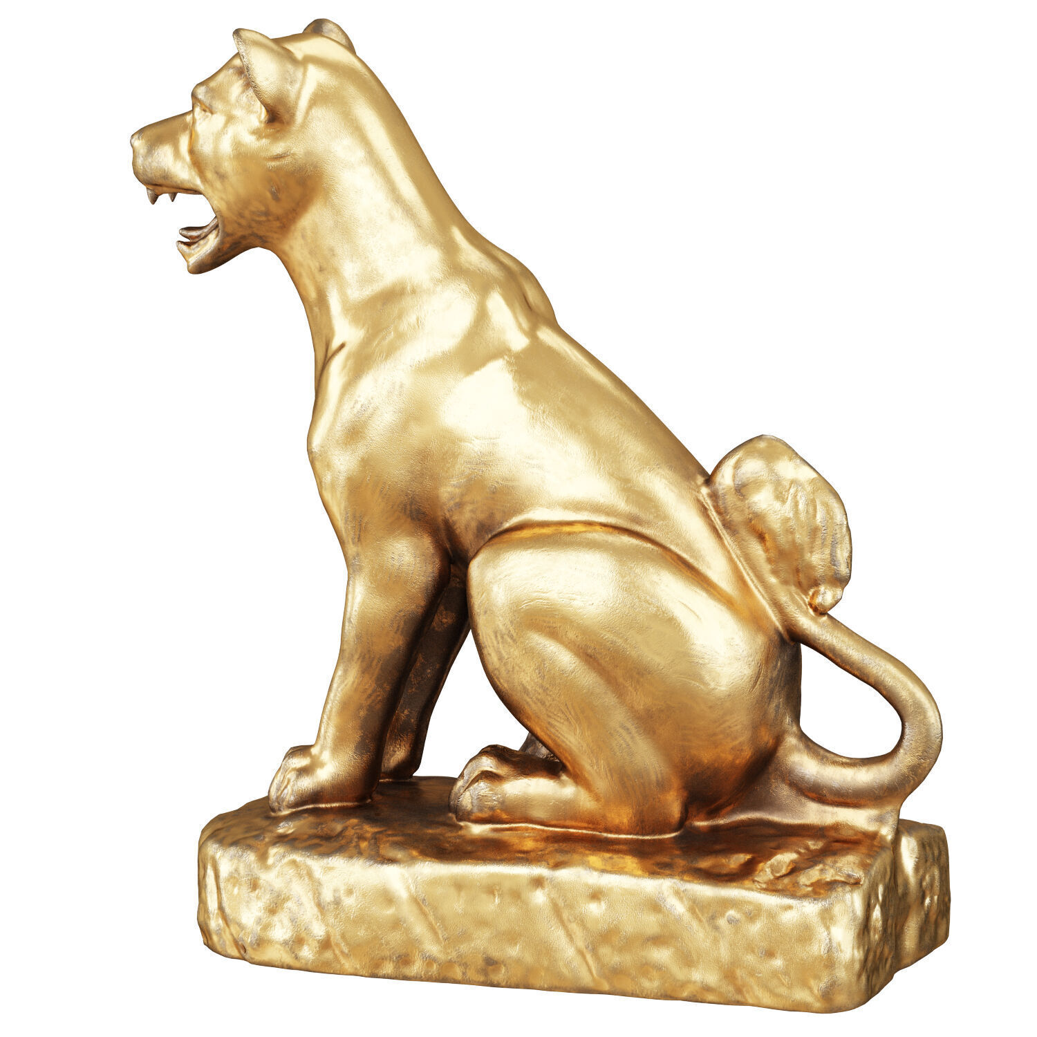 Lioness figurine 3D model_3