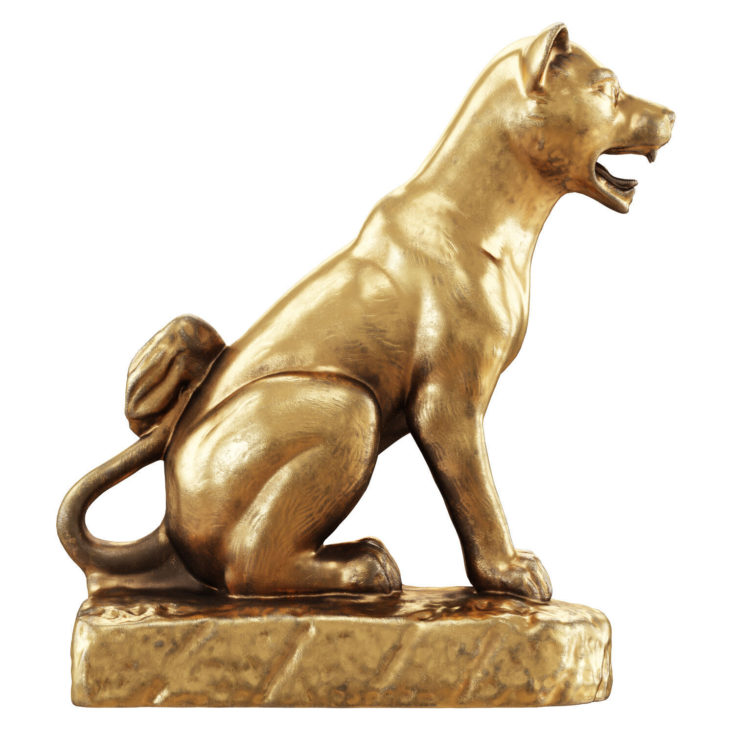 Lioness figurine 3D model_1