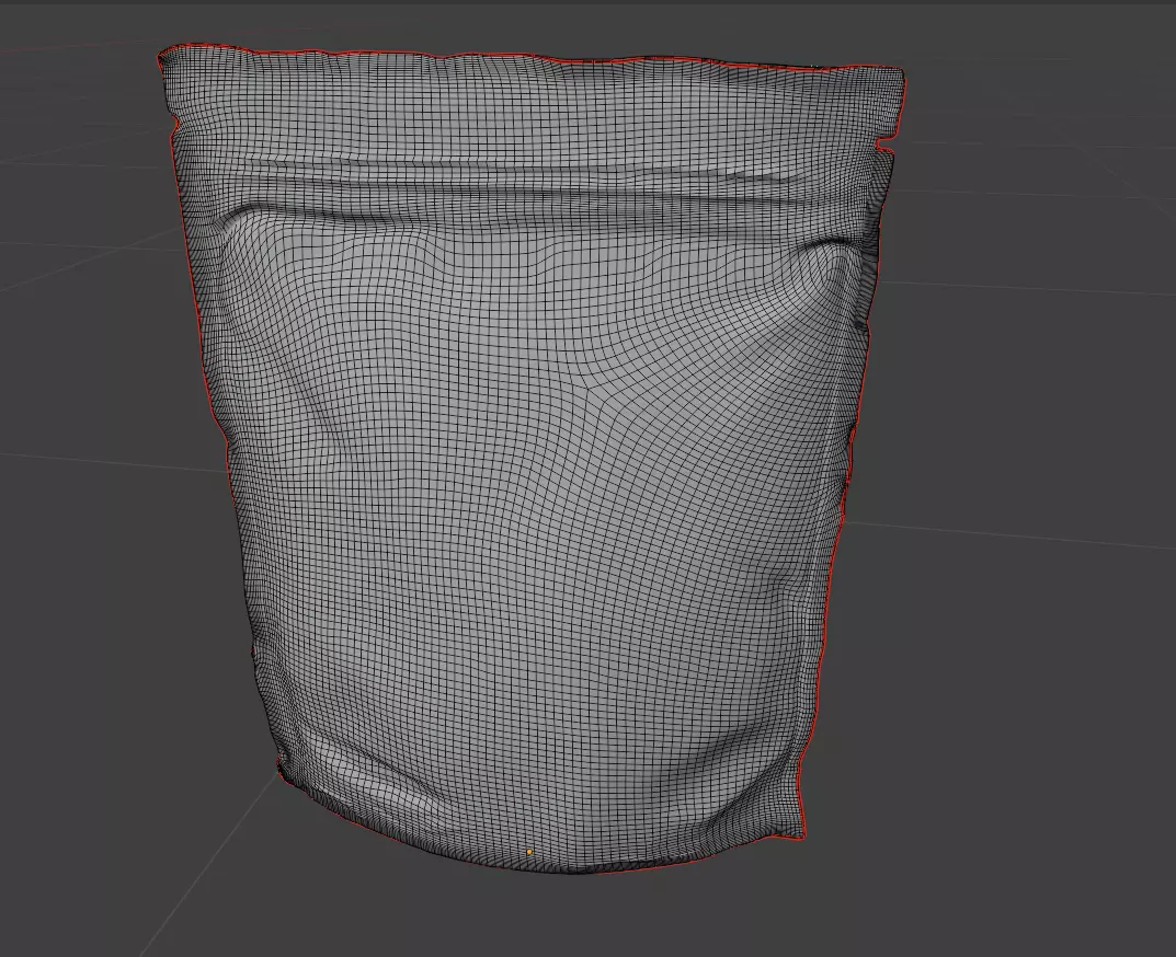  Zip Pouch paper bag Mockup Paper Bag Download 3D Model Low-poly 3D model_5