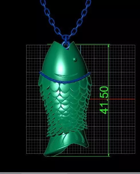 Fish Pendant 3D print model_0