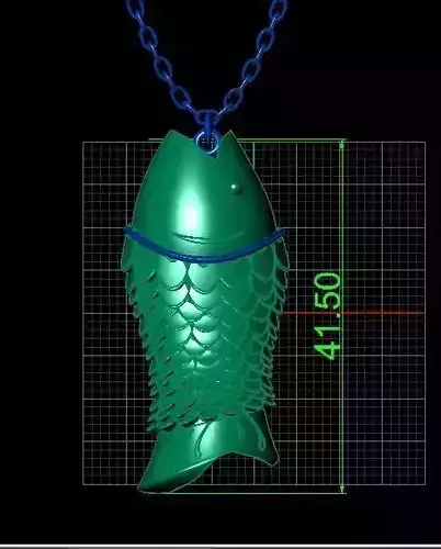 Fish Pendant 3D print model