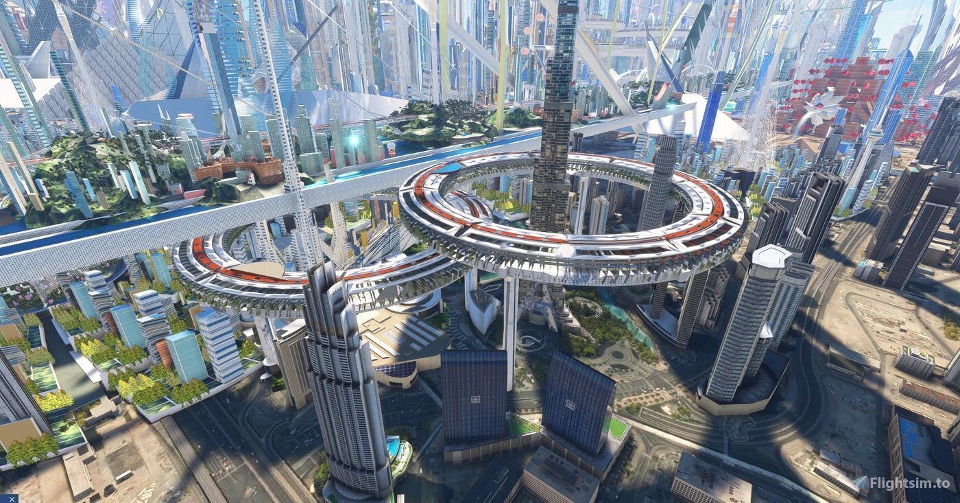 Dubai Ring Tower Low-poly 3D model_4