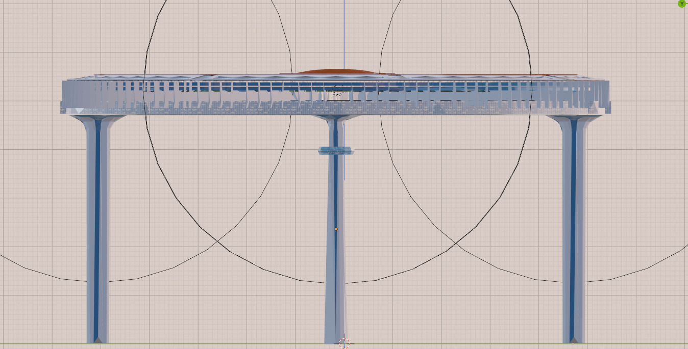 Dubai Ring Tower Low-poly 3D model_3