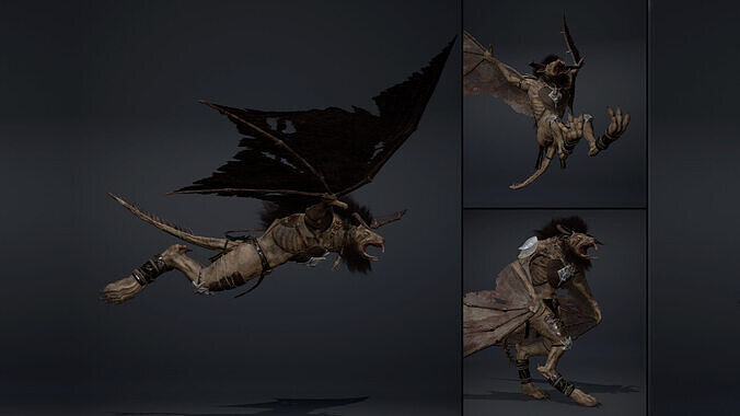 Archer Archer Wing1 Low-poly 3D model
