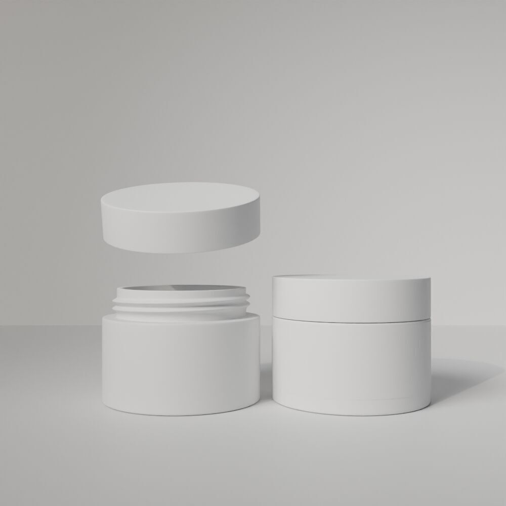 Jar 3D Model Cosmetic Container and Cream Low-poly 3D model_2