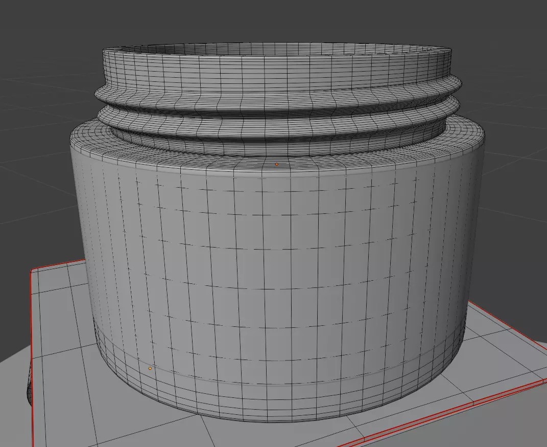 Jar 3D Model Cosmetic Container and Cream Low-poly 3D model_8