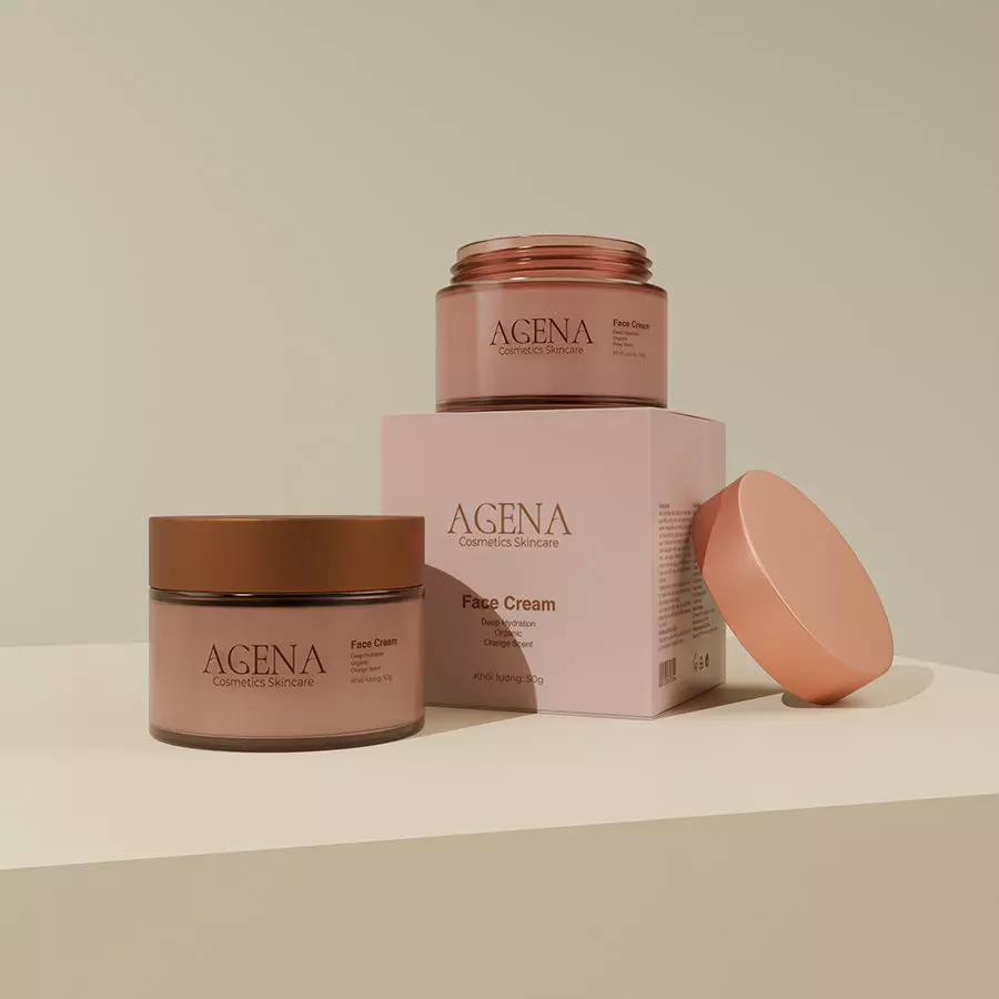 Jar 3D Model Cosmetic Container and Cream Low-poly 3D model_0