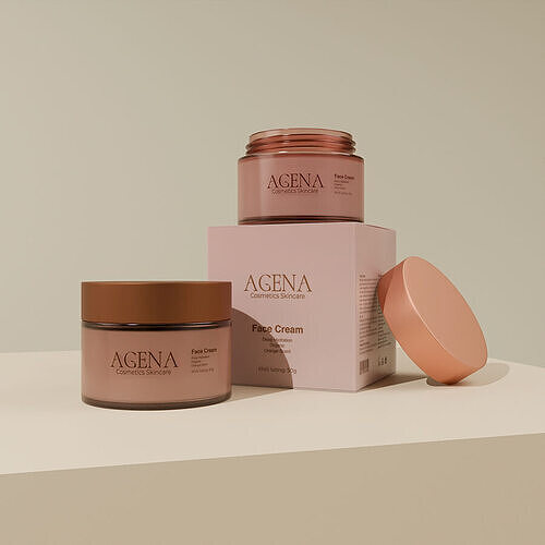 Jar 3D Model Cosmetic Container and Cream Low-poly 3D model