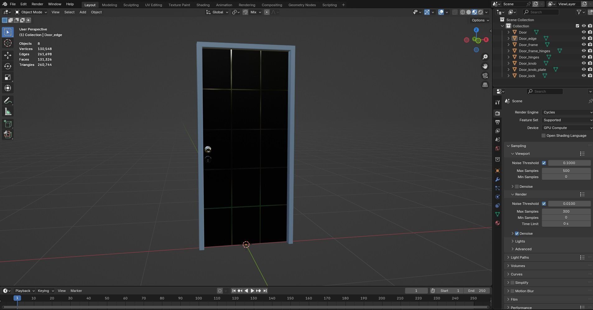 Door Design CG34 3D model_12