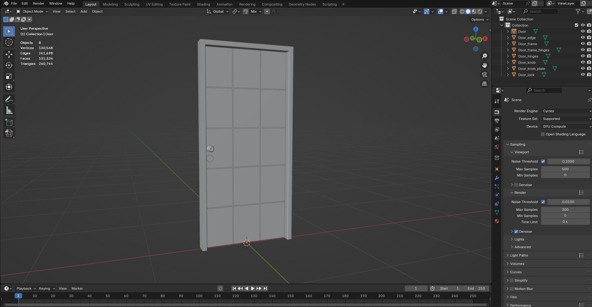 Door Design CG34 3D model_11