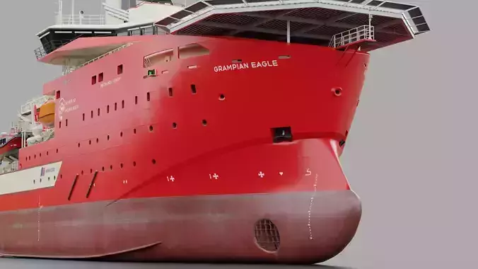 CSOV Offshore Wind Vessel Low-poly 3D model