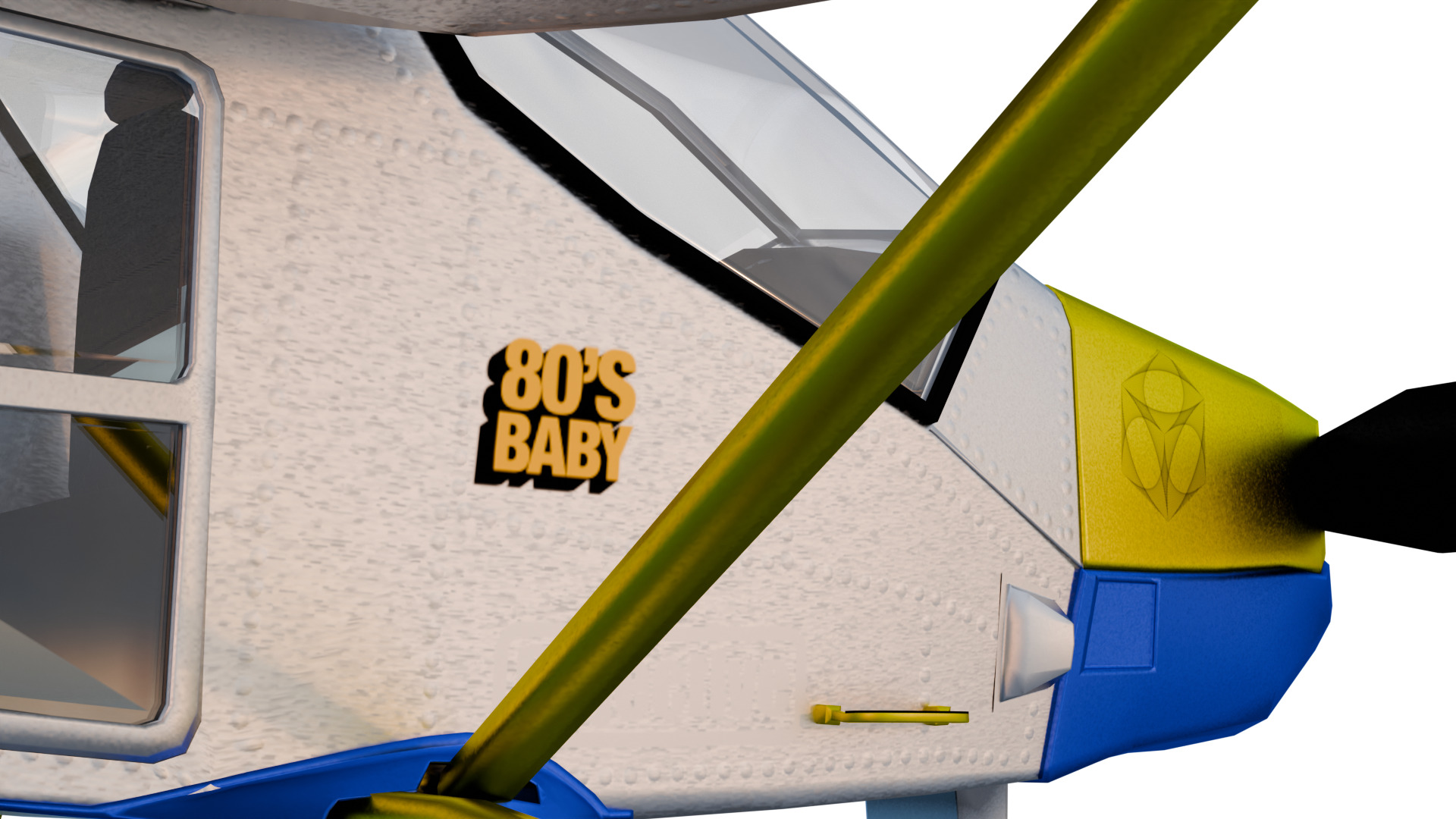 Safari Plane - Medium Poly Game-Ready 3D Model Low-poly 3D model_14