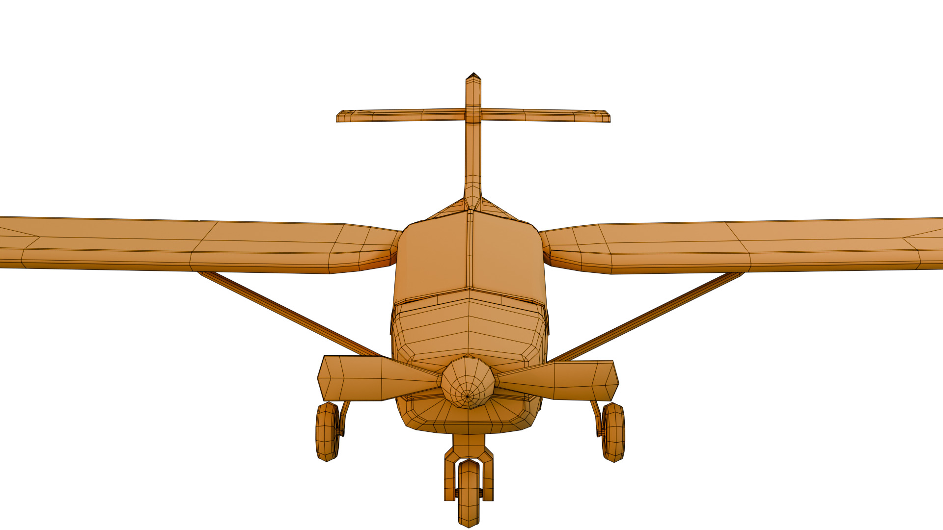 Safari Plane - Medium Poly Game-Ready 3D Model Low-poly 3D model_22