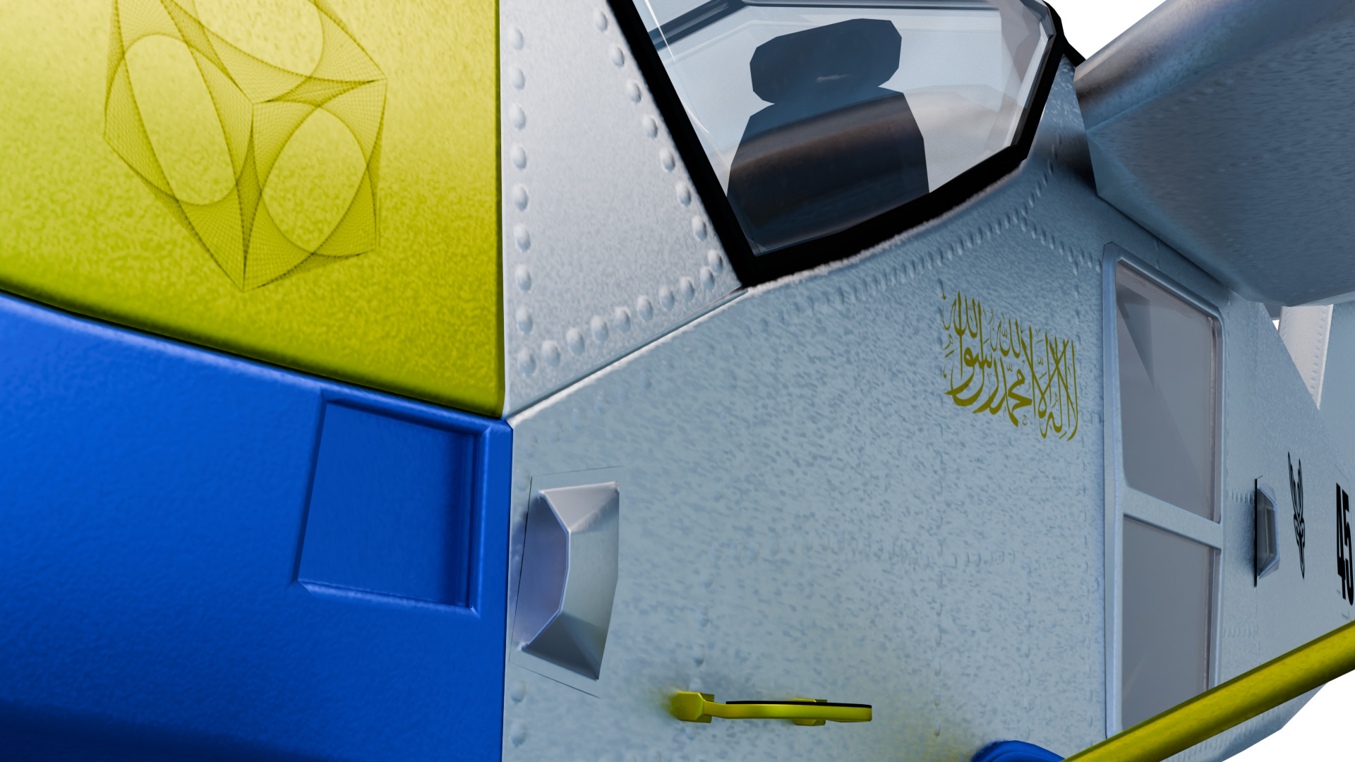 Safari Plane - Medium Poly Game-Ready 3D Model Low-poly 3D model_11