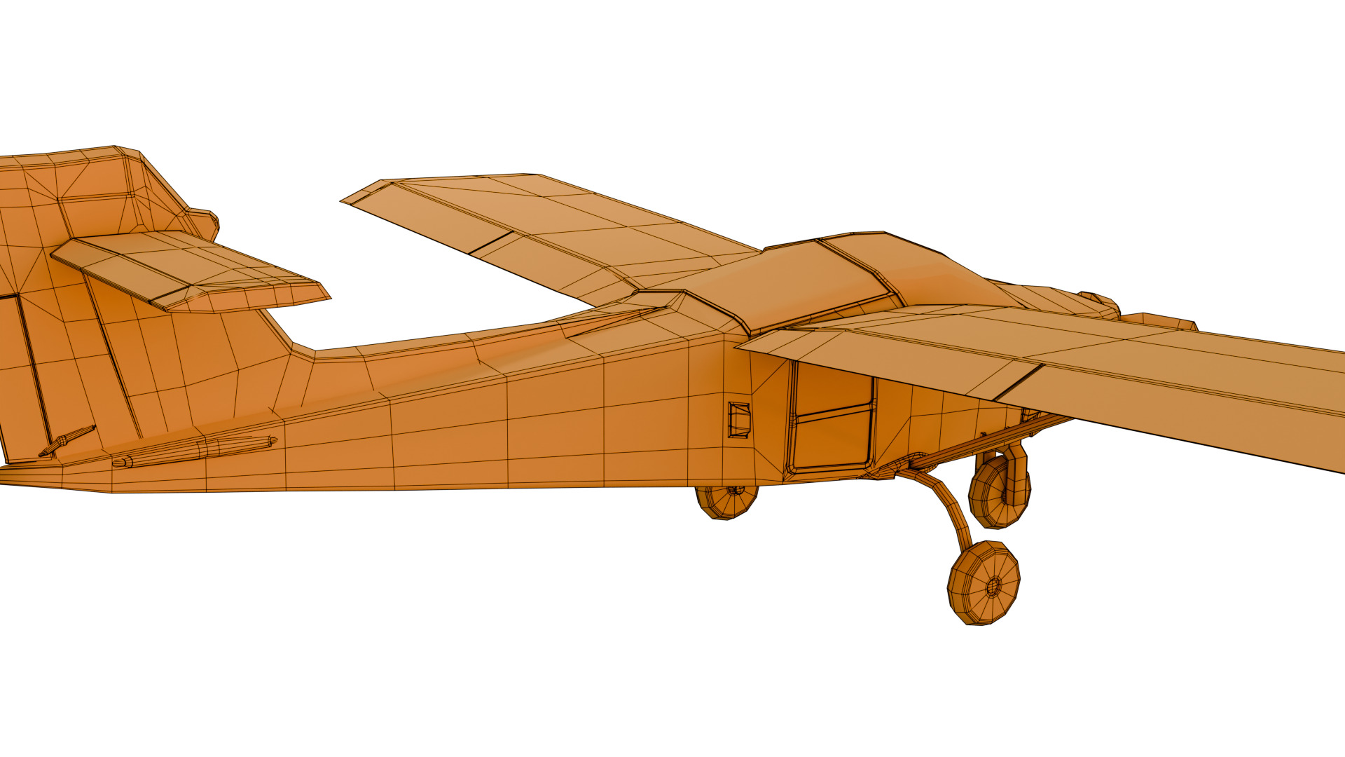 Safari Plane - Medium Poly Game-Ready 3D Model Low-poly 3D model_21